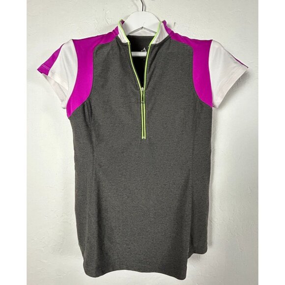 Jofit Women's Athletic Golf Shirt 1/4 Zip Oracle Top Charcoal Gray Size Medium - Picture 1 of 8